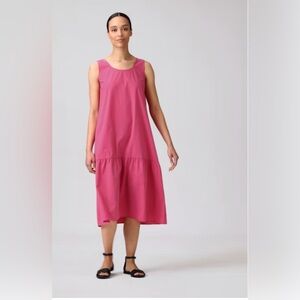 Eileen Fisher Womens Puckered Tiered Pocket Dress Size 1X